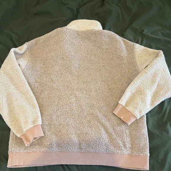 Outdoor Voices MegaFleece Snap Up Oatmeal - Mens Small fits Womens Medium-Large - Picture 7 of 7